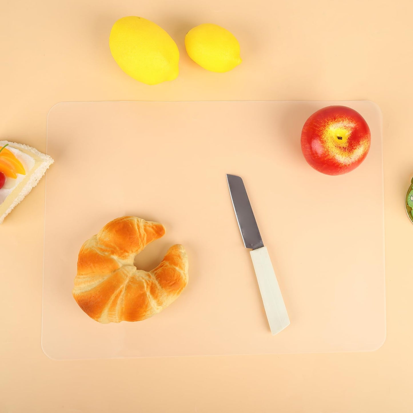 50 Pcs Plastic Cutting Boards for Kitchen, 15 x 11.8 Inch Flexible Frosted Cutting Mats, Clear Non-Porous Dishwasher Safe Chopping Boards, Non-Slip Plastic Placemats Table Mats