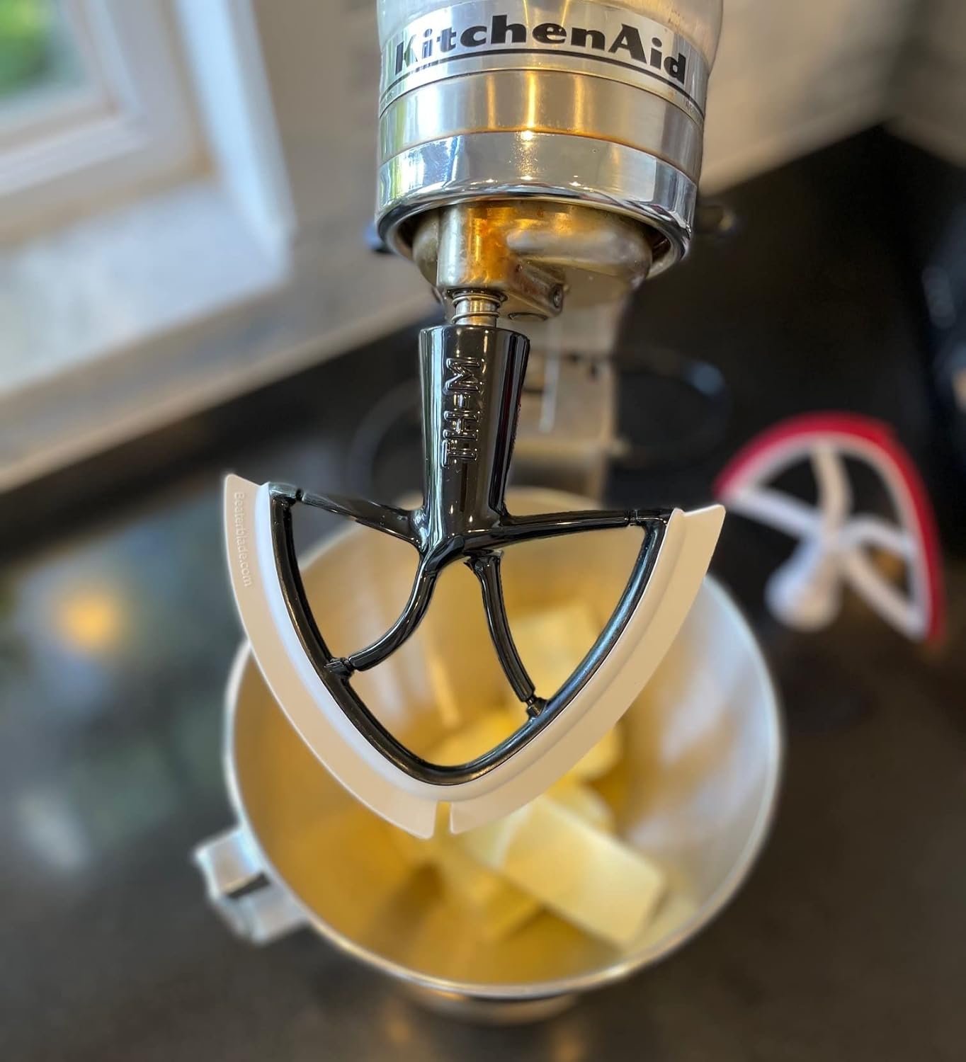 New Metro Design Beater Blade Metal TH-MR for KitchenAid 4.5-5 Qt Tilt-head Stand Mixer, Red
