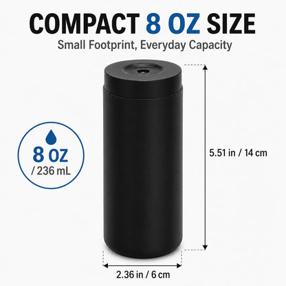 Silicone Dish Soap Dispenser, 8 Oz Refillable Squeeze Bottle, Leakproof for Kitchen Sink, Black