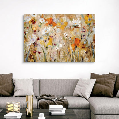 CANVAS ON DEMAND Jostle Canvas Wall Art Print by Jill Martin, Contemporary, Home Decor, Floral, Flowers, Artwork,60" x40in