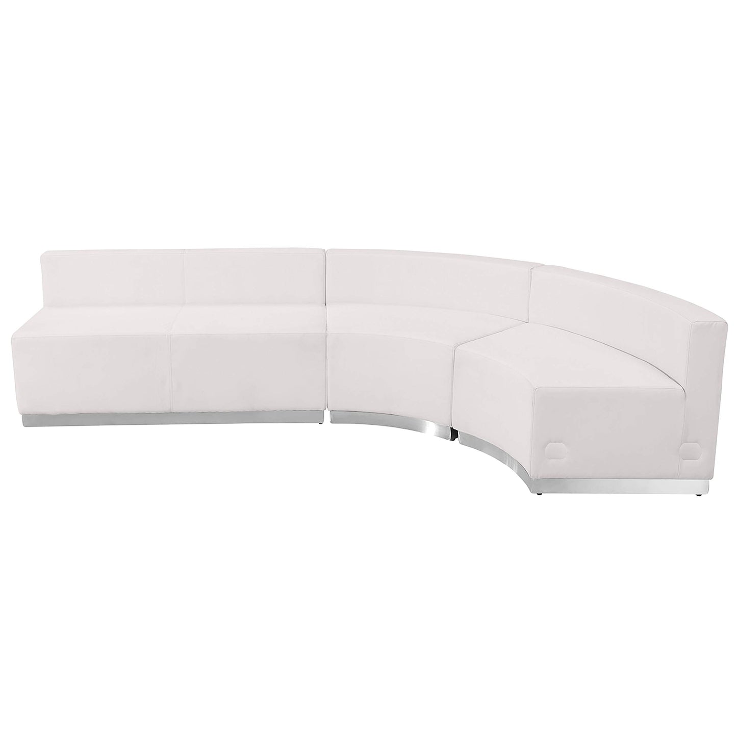 Flash Furniture HERCULES Alon Series White LeatherSoft Reception Configuration, 3 Pieces