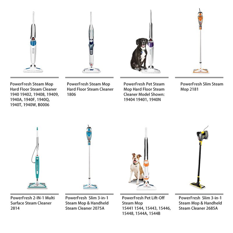 10PK Amyehouse Replacement Pads Compatible with Bissell Powerfresh Steam Mop 1940 1440 1806 1544 2075 2685 Series 19401 19404 19409 1940A 1940F 1940N 1940T 1940Q 1940W B0006 15441 15443 2181 2814
