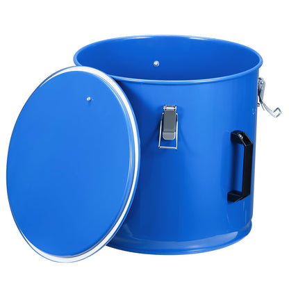 Garvee Fryer Grease Bucket 8 gal, Oil Disposal Caddy, Steel Fryer Oil Transport Container with Rust-proof Coating, Grease Can with Lid & Lock Clips & Filter Bag For Cooking Oil Filtering