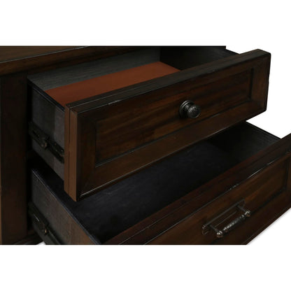 New Classic Furniture Sevilla Wood 2-Drawer Nightstand, Walnut