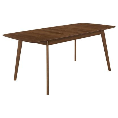 Coaster Home Furnishings - Redbridge - Wood - 5-Piece Mid-Century Modern Dining Set with 75-Inch Rectangular Expandable Table & Armless Tufted Chairs - Dining Room - Natural Walnut - 106591-S5K