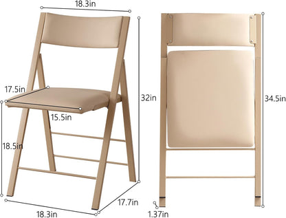 VASTATIO Folding Dining Chairs and Table Set, Space-Saving Dining Table and 2 Padded Steel Frame Folding Chairs(Wood), Drop Leaf Dining Table with Extra Large Storage Space and 2 Drawers