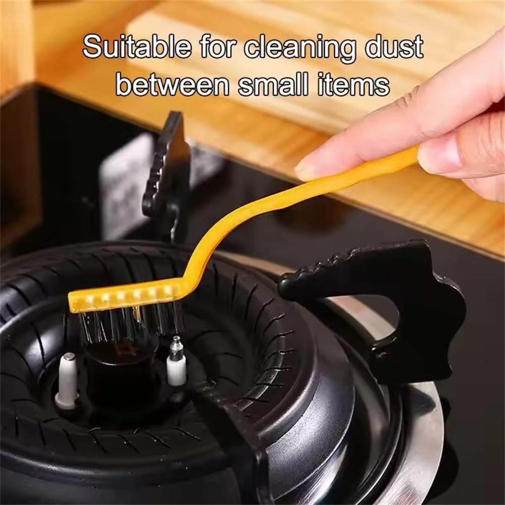 Cleaning Brush: Home Kitchen Wire Brush for Gas Stove, Gap Cleaning Tool, Hard Bristle Crevice Cleaner Set