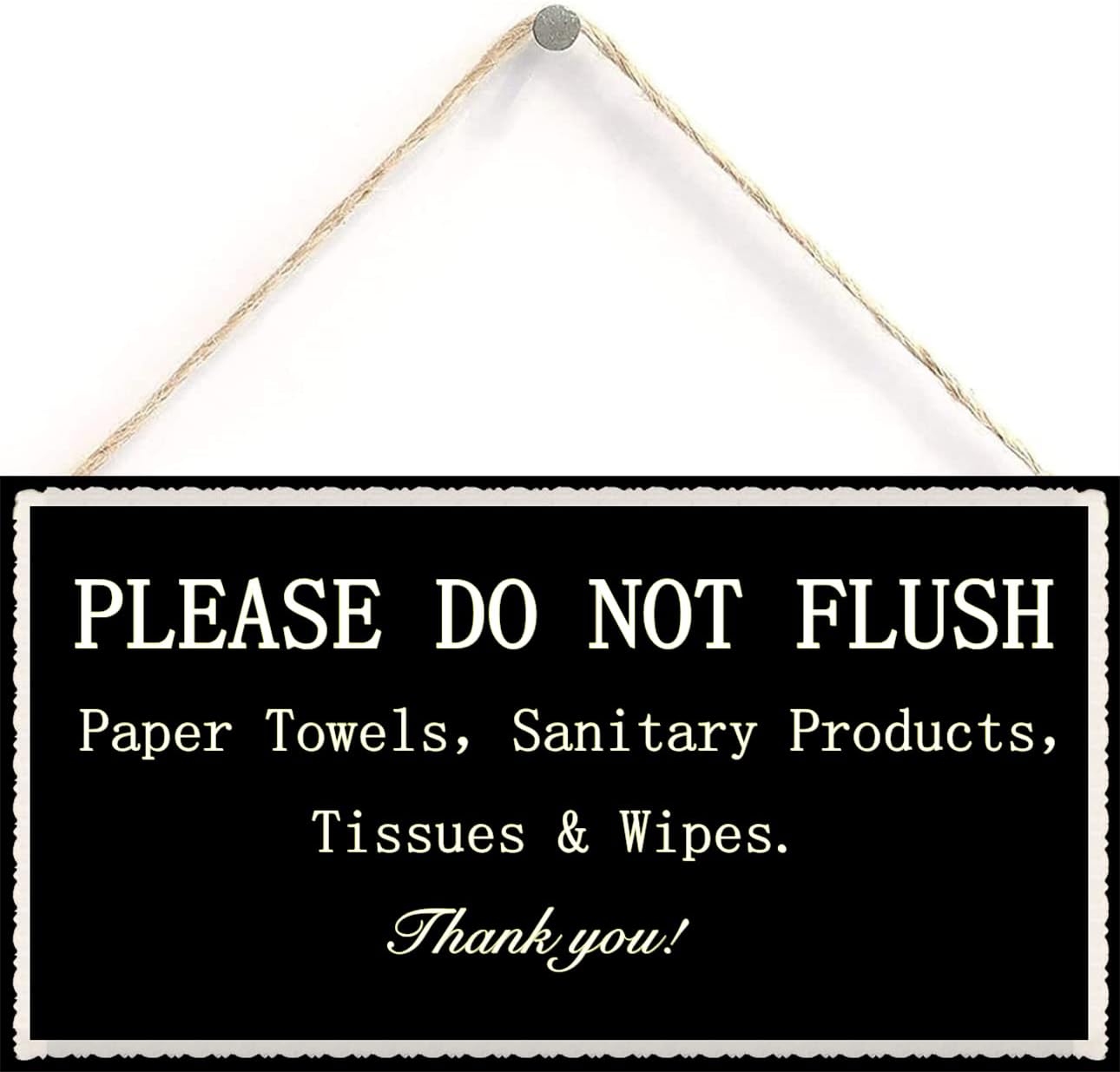Septic Tank Notice - Please do not throw anything in the toilet other than toilet paper