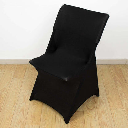 Premium Black Spandex Chair Cover for Lifetime Folding Chairs
