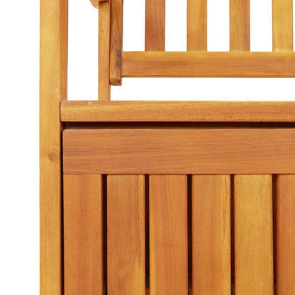 Favemtsl Solid Acacia Wood Storage Bench 47.2 x 24.8 Patio Outdoor Seating with Hidden Compartment Rustic Brown Oiled Finish for Porch Garden Backyard