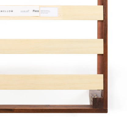 Mellow Naturalista Classic - 12 Inch Solid Wood Platform Bed with Wooden Slats, No Box Spring Needed, Easy Assembly, Queen, Espresso