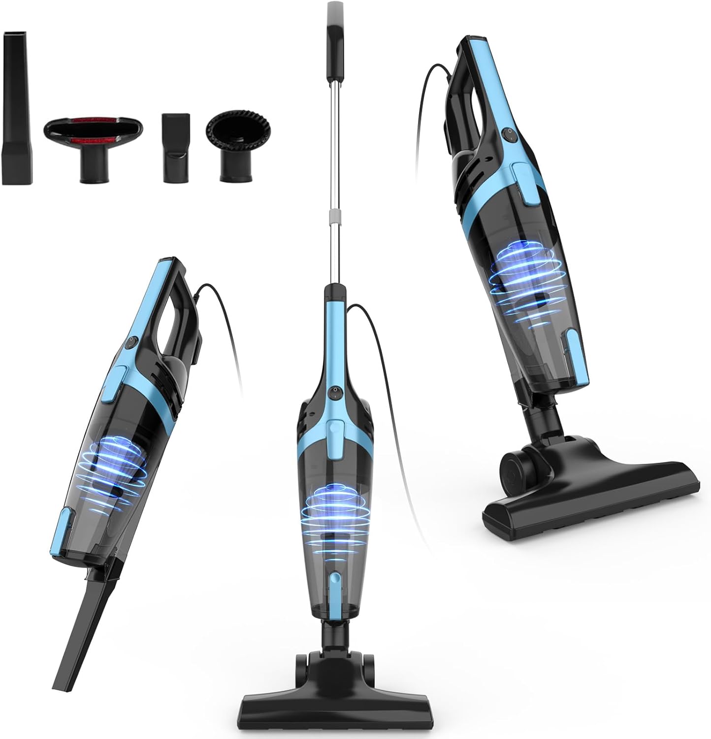 ECOVORTEX 20kpa Vacuum,2 1 Powerful Corded Stick in Lightweight Handheld Vacuum Cleaner for Hardwood Floor Pet