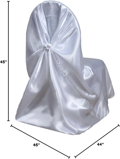 1 Efavormart Beige Chair Covers for Party PCS Satin Self Tie Universal Banquet Wedding Folding Chair Cover for Dining