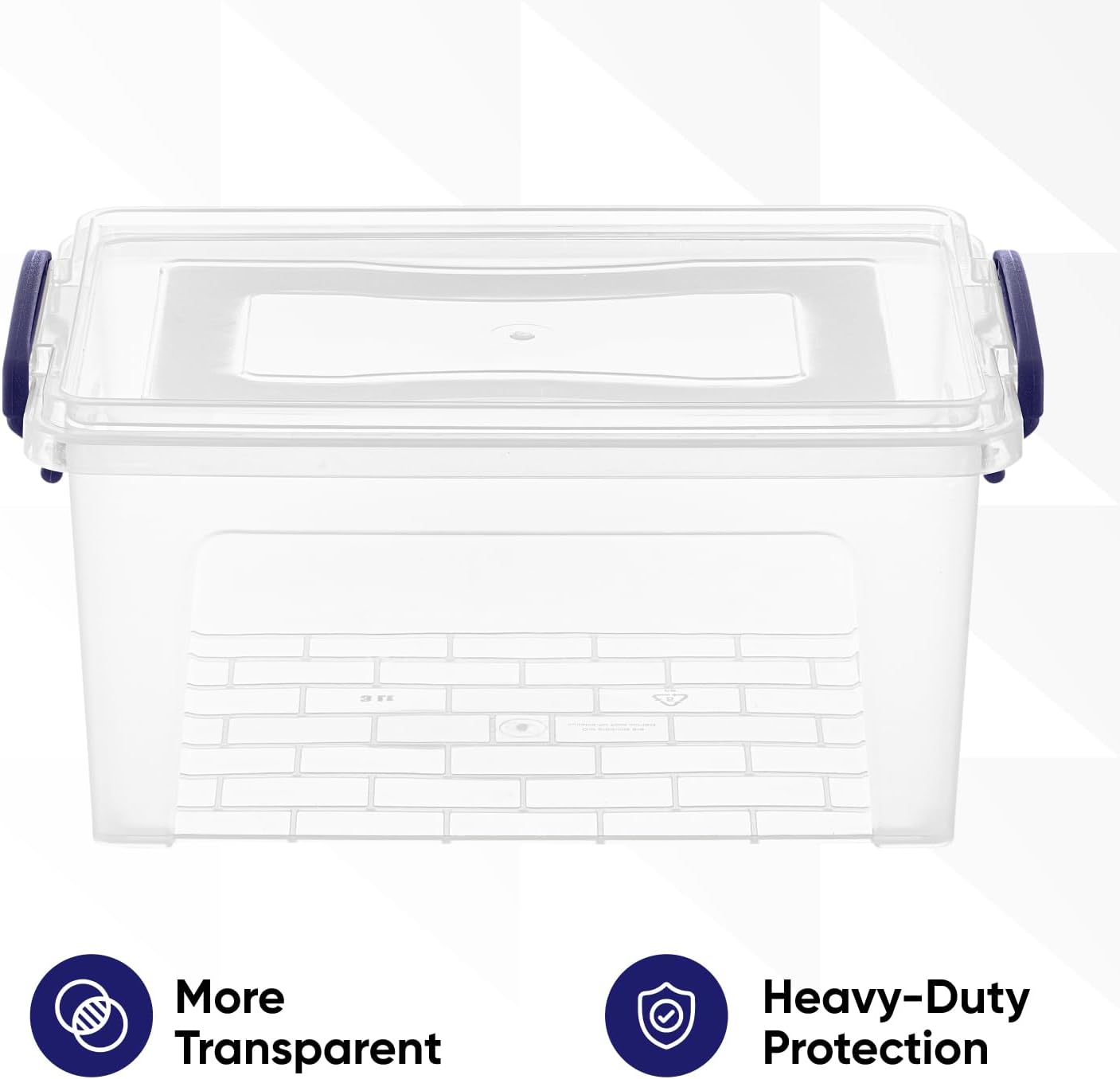 Superio Clear Storage Bins with Lids, Stackable Box with Latches and Handles, Extra Small, 2 Pack