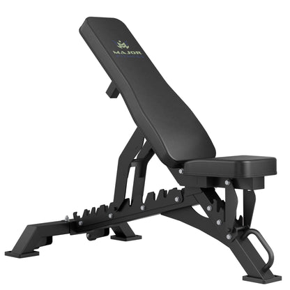 Major Fitness Weight Bench - 1300LBS Weight Capacity and 36 Adjustable Positions Strength Training Bench for Garage and Home Gym Workouts (Black)