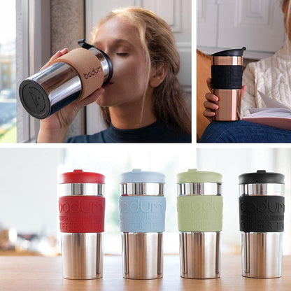Bodum 11068-01 Vacuum Travel Mug, Small, Black, 0.35 L, 1 Count
