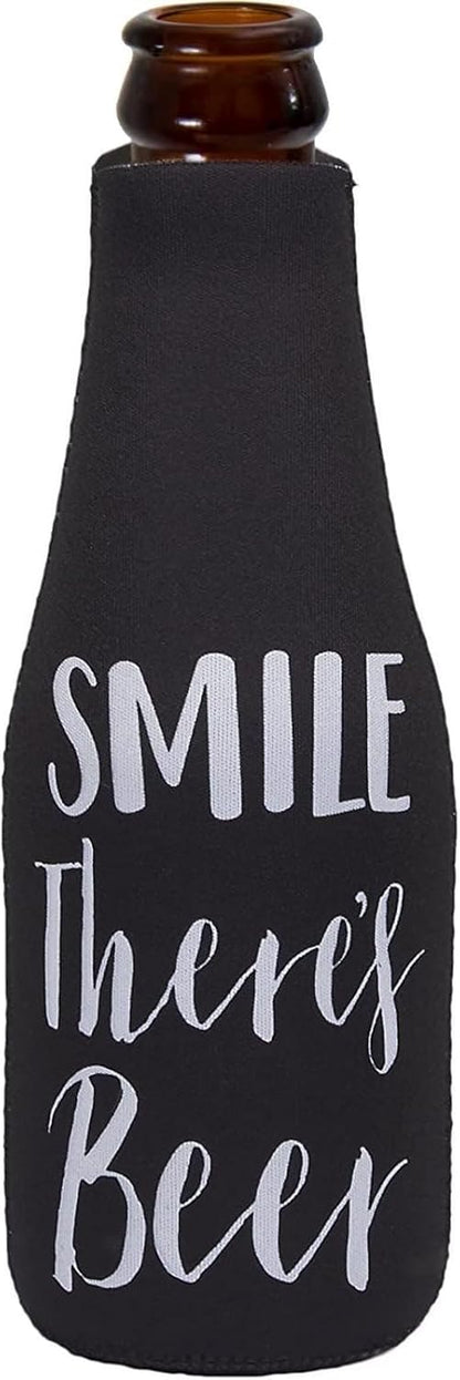 Cozy 12 oz, Pack 12 BLUE PANDA Neoprene Beer Sleeve - Black & White, of - Insulated Beer Bottle Cooler & Soda Can