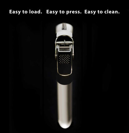 MANNKITCHEN Stainless Steel Garlic Press, Heavy Duty Professional Grade Double Lever-Assisted Garlic Mincer with High Capacity Reservoir - Easy to Clean and Rust Free Garlic Crusher