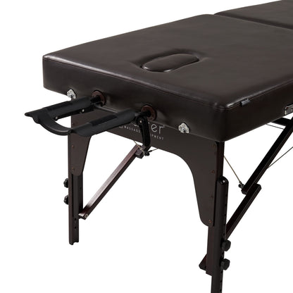 Master Massage 31" Supreme LX Extra Wide SPA Salon Facial Beauty Bed Portable Massage Table with Ambient Lighting System, Easy Set Up PU Upholstery 3" Thick Memory Foam, Coffee