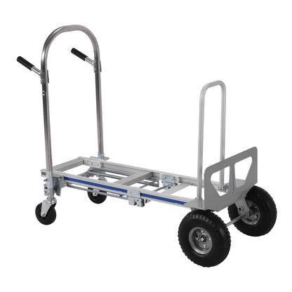 2 in 1 Industrial Convertible Utility Trolley Platform Cart 1000 LBS Capacity Collapsible Truck Heavy Duty with Wheels for Transport & Moving in Warehouse Home