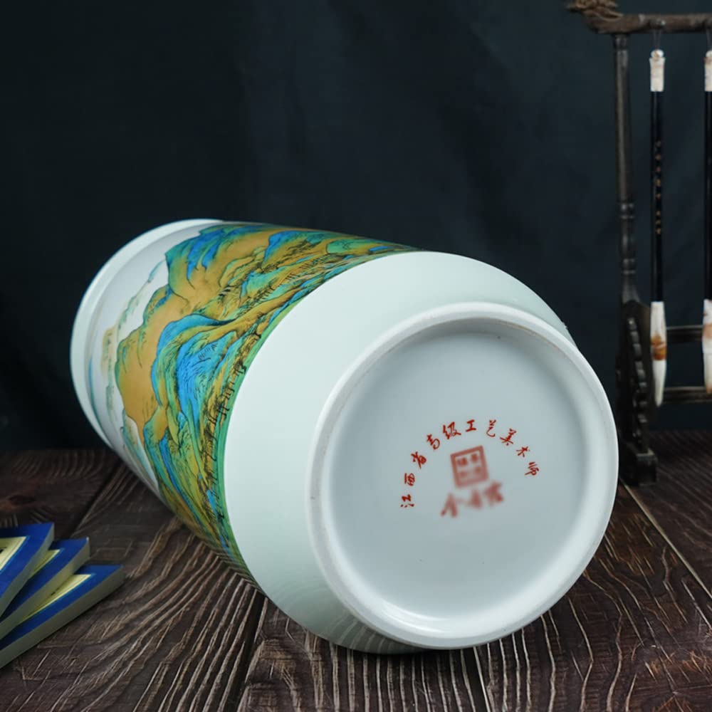 HXYONGN Chinese Ceramic Vase Large Chinese Vase Jingdezhen Oriental Handcrafted Porcelain Porcelain Flower Vase Chinese Antique Ceramic Vases Traditional Decorative Vase