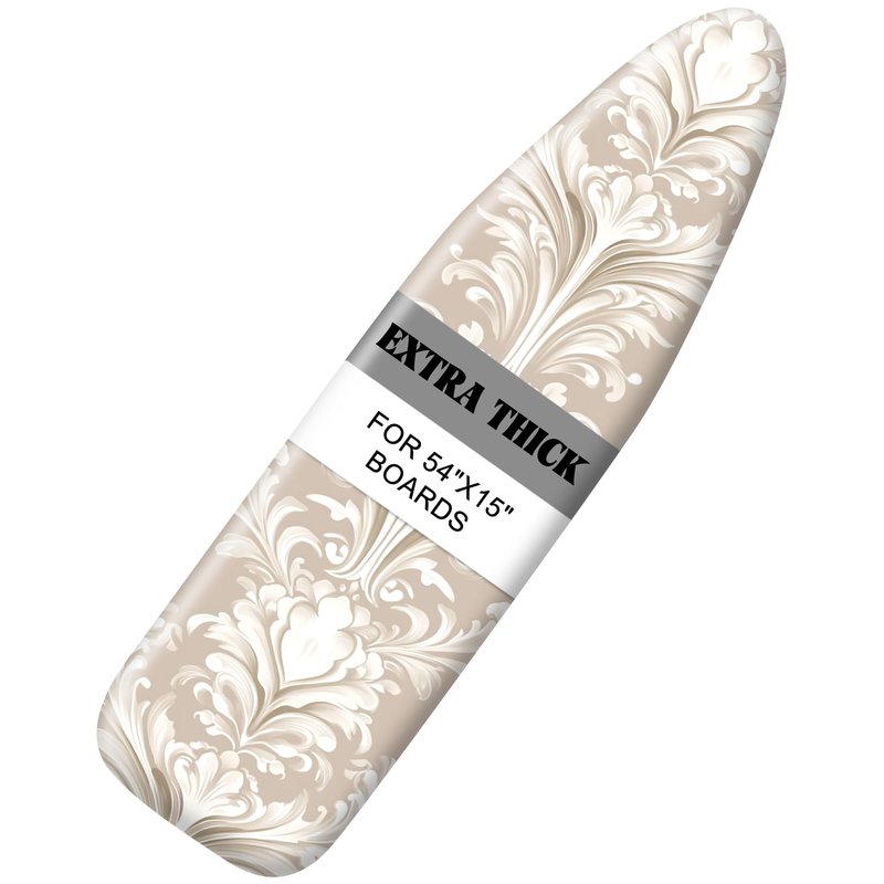 Ironing Board Cover 15"x54" Standard Size Replacement Thick Iron Board Covers Heavy Duty Non-Slip Board Cover Fitted with Elastic Edges and Velcro Straps