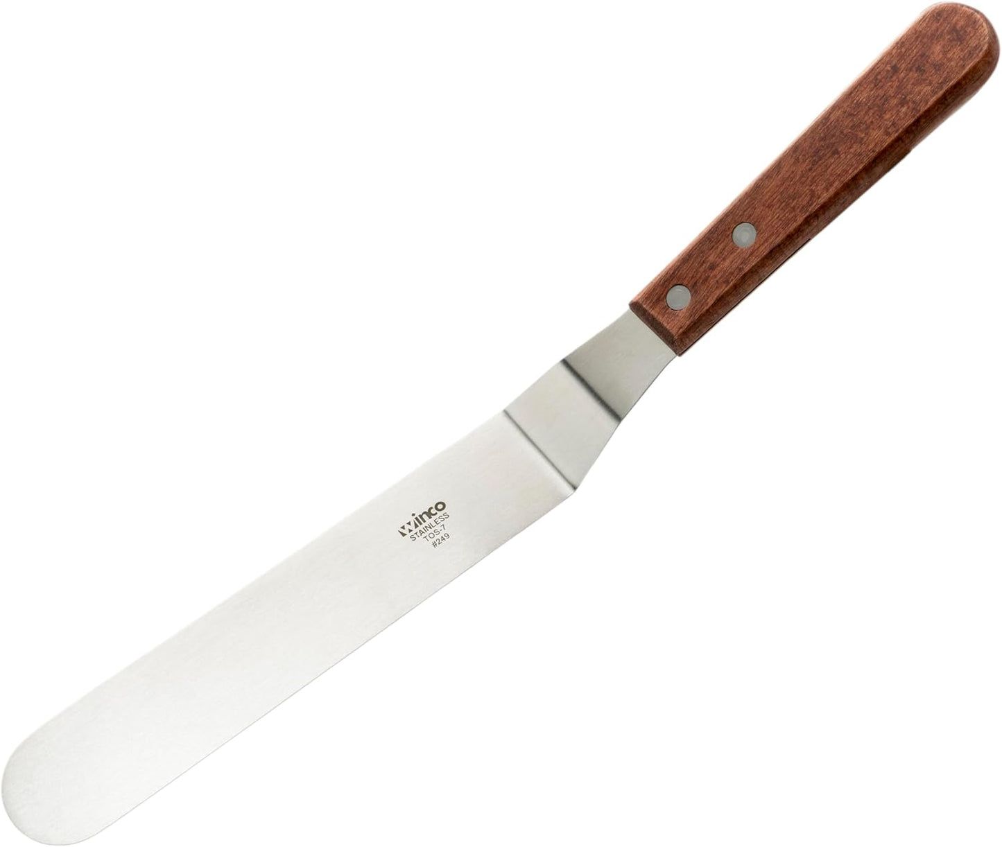 Winco Medium Blade Offset Spatula, 7.75-Inch, Stainless Steel, Brown