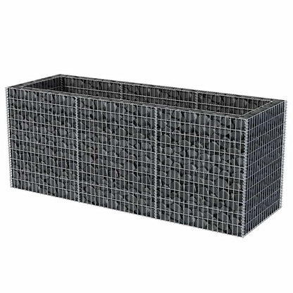 Tmriohed Large Galvanized Steel Raised Garden Bed, 106.3x35.4x39.4 in Rectangular Outdoor Metal Planter for Patio Balcony, Silver, Heavy-Duty Flower Box for Vegetables, Herbs & Plants