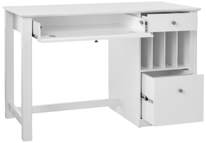 Walker Edison Modern Wood Computer Writing Desk Storage File Drawer Office Home Office Workstation Small, 48 Inch, White