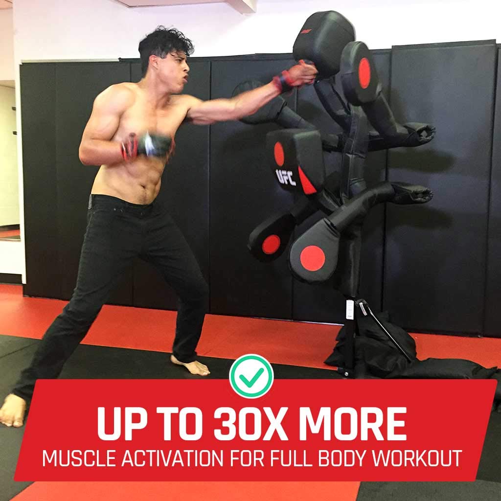 UFC BAS Body Action System Deluxe - Professional Freestanding Home Training Equipment System for MMA, Kickboxing, Muay Thai and Martial Arts - Adjustable Punching and Kicking Pads