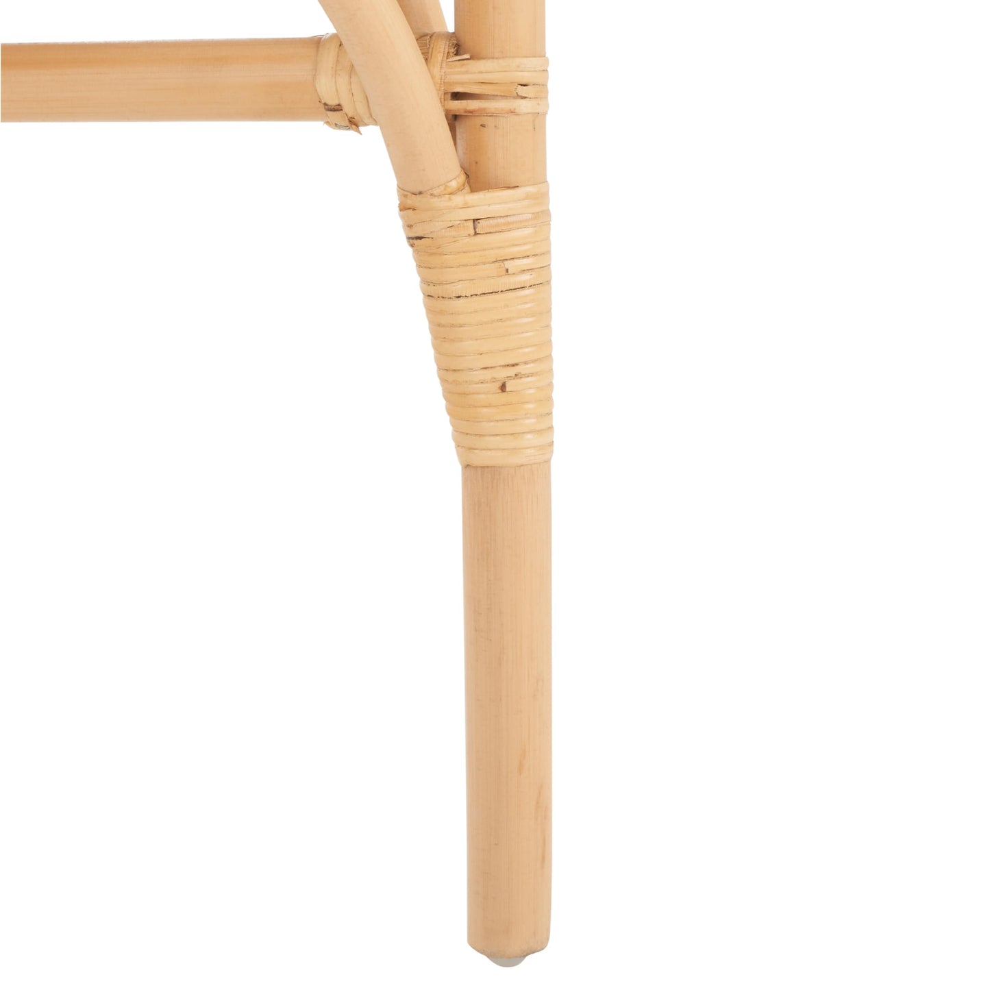 SAFAVIEH Home Collection Austri Natural Rattan/Linen Dining Chair Set of 2 with Cushion