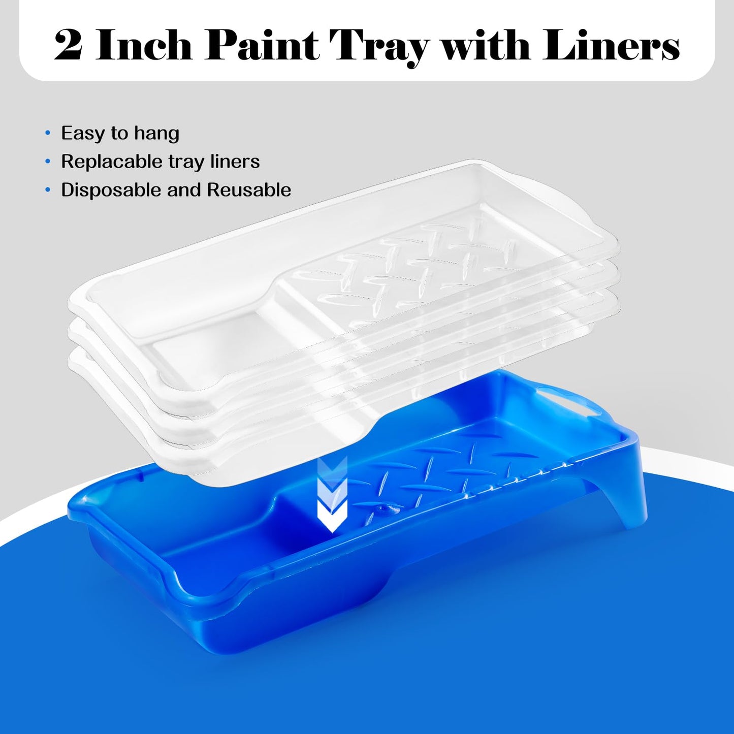 Mister Rui Foam Paint Roller, Mini Paint Roller 2 Inch Sponge Paint Roller Refills, Pack of 20, Small High Density Foam Paint Roller Refills Can be Used with Oil and Water Based Paints