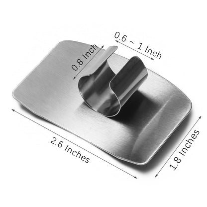 Finger Guards for Cutting, Stainless Steel 304 Finger Guard for Cutting Food, Finger Protectors, Finger Protector, Avoid Hurting when Slicing and Dicing, Black 4 Pieces