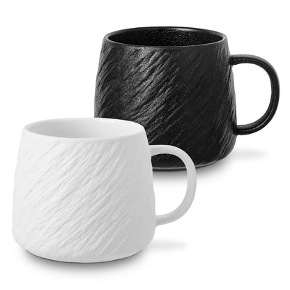 KINSALOON Premium Ceramic Coffee Mugs Set of 2, 550ML Large Cups and Mugs with Comfortable Handle for Latte, Soup, Tea, Milk, Great for Home, Office & Couple Mugs Set