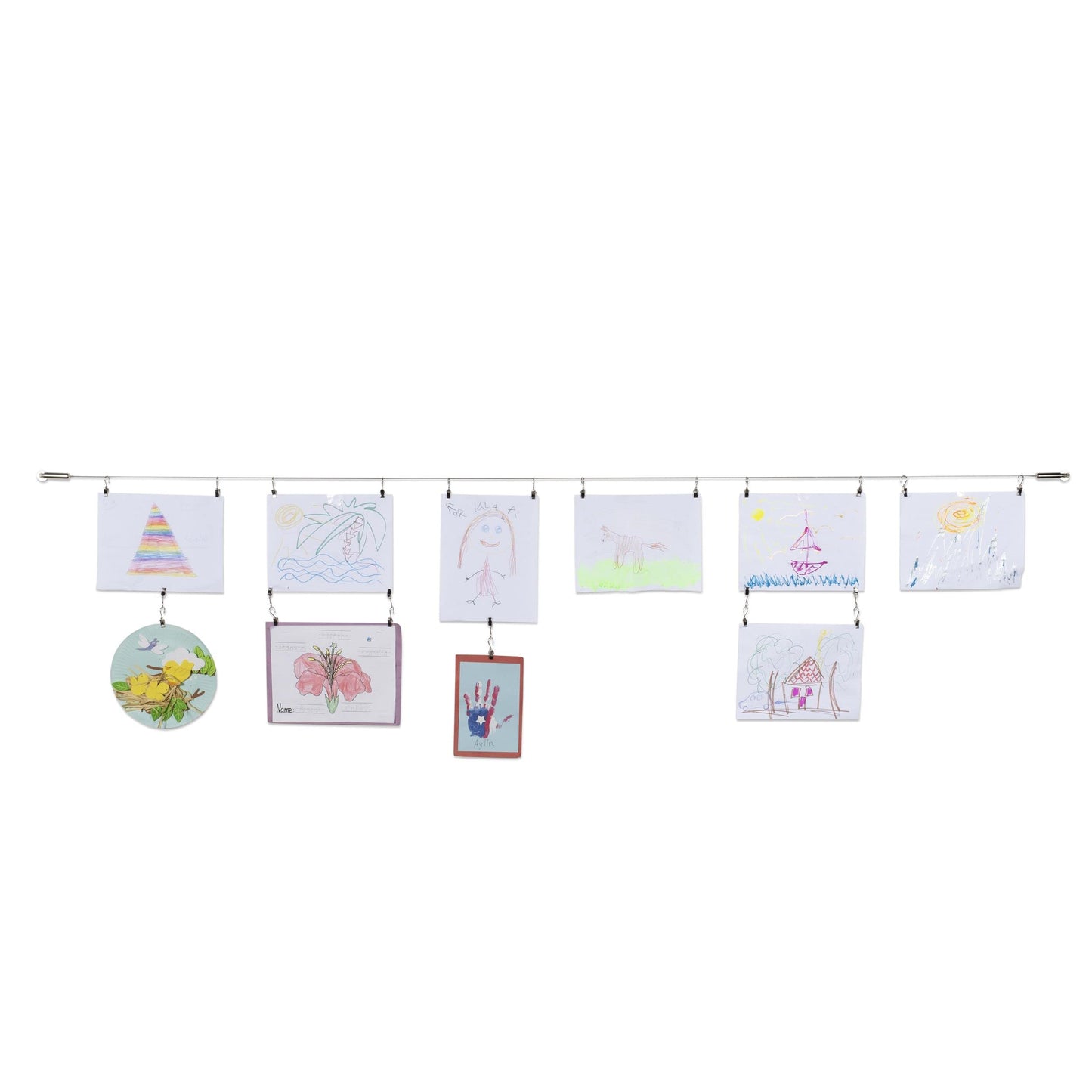 Wallniture Curtain Drape Wire Rod Set for Tapestry, Kids Crafts, Wall Decor Picture Hanging Kit