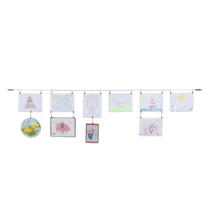Wallniture Curtain Drape Wire Rod Set for Tapestry, Kids Crafts, Wall Decor Picture Hanging Kit