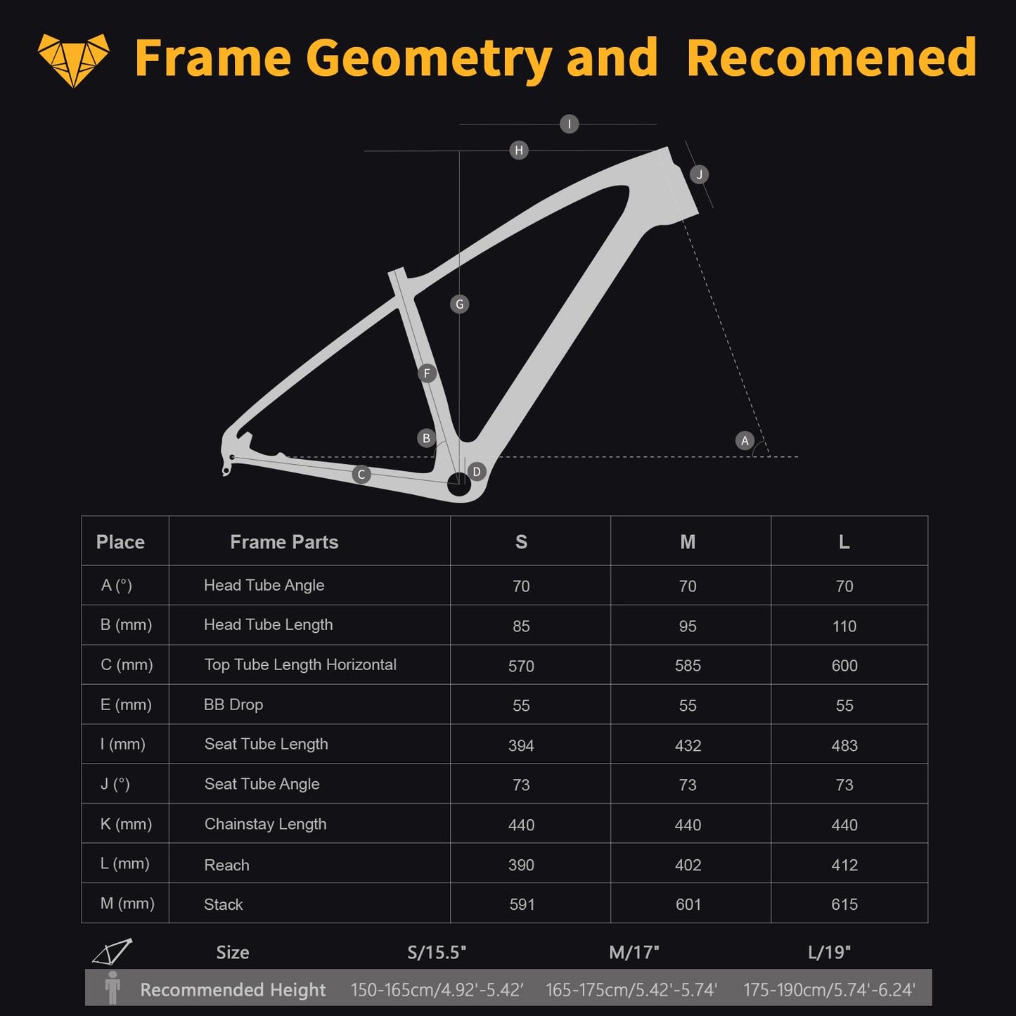 TRIFOX Carbon Fiber Mountain Bike with Shimano M6100 Deore Groupset 12-Speed,Carbon Fiber Frame,Hydraulic Fork 130mm Travel,29er Mountain Bike for Adult 17/19 inch (Obsidian Yellow, 29er * 17 inch)