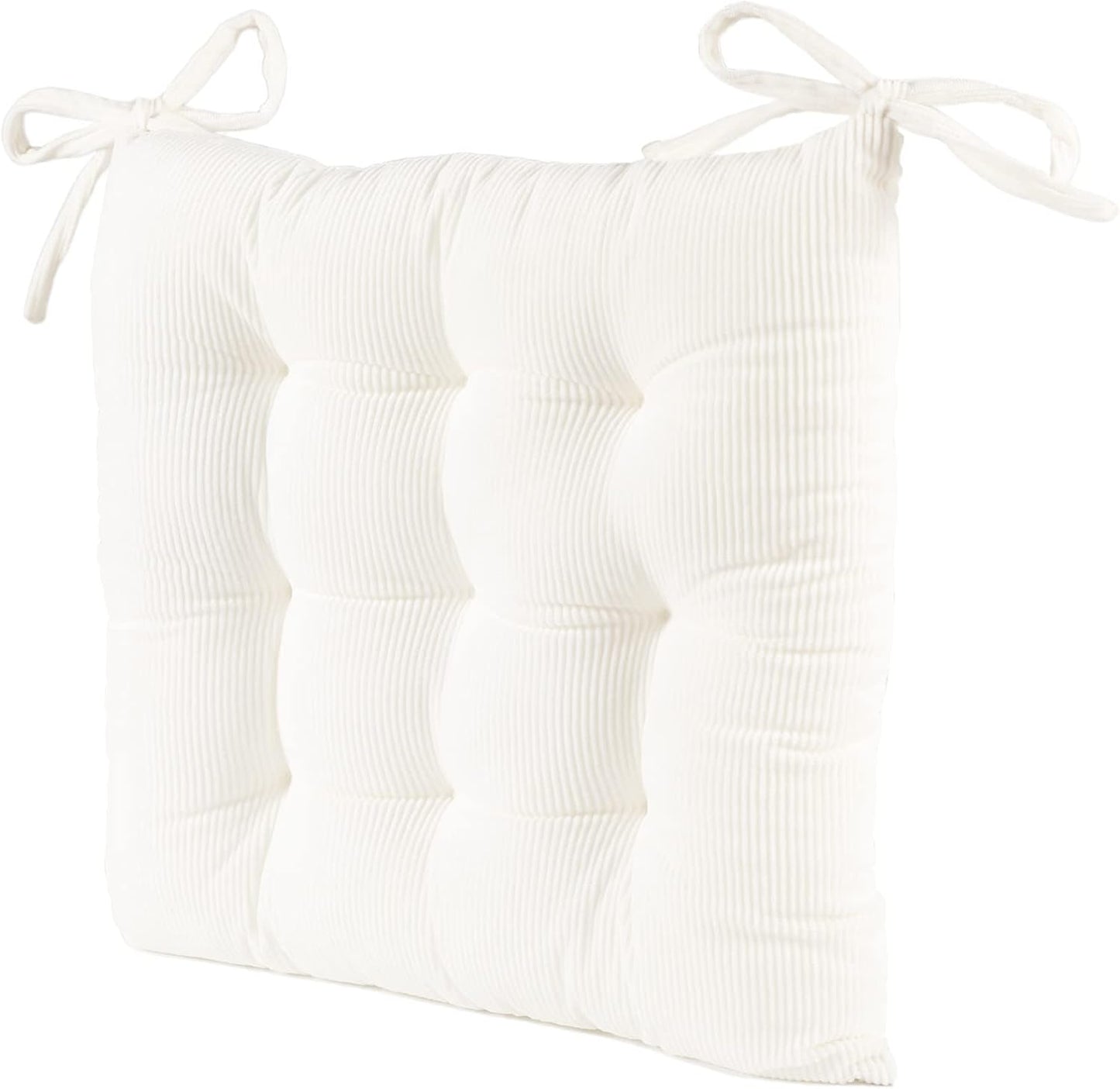 15.7x15.7, HLOVME Corduroy Chair Cushion with Ties Ultra Soft Warm Floor Cushion for Kids Reading Nook Comfortable