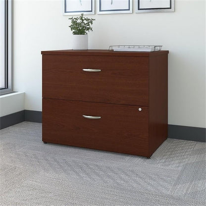 Bush Furniture Series C Lateral File Cabinet in Mahogany
