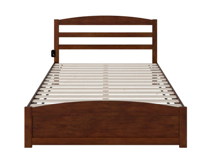 AFI, Warren Queen Platform Bed with Matching Footboard, Walnut