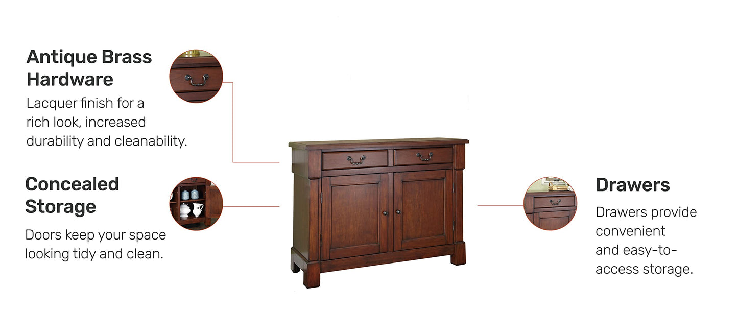 Homestyles Aspen Rustic Cherry Buffet, 48"W
