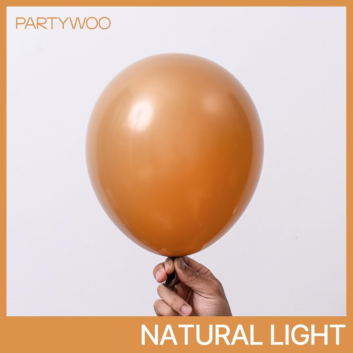 PartyWoo 12-Inch Tan Balloons - 100 Pcs Boho Neutral Light Brown Latex for Graduation & Baby Showers