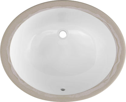 PROFLO PF1714UA Comstock 19-1/2" Oval Vitreous China Undermount Bathroom Sink with Overflow - White