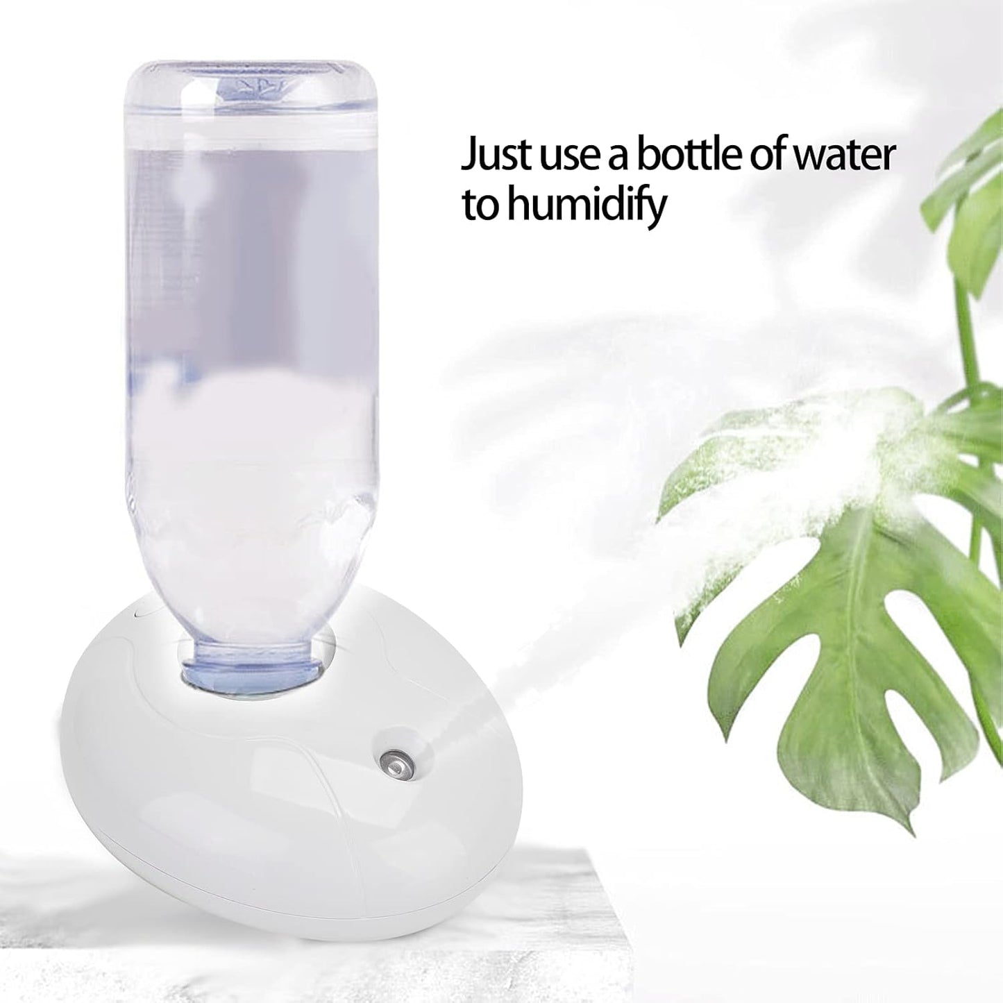 Mini Humidifier, Portable Air Humidifier, USB Plug Noiseless Water Bottle Humidifier for Bedroom Office