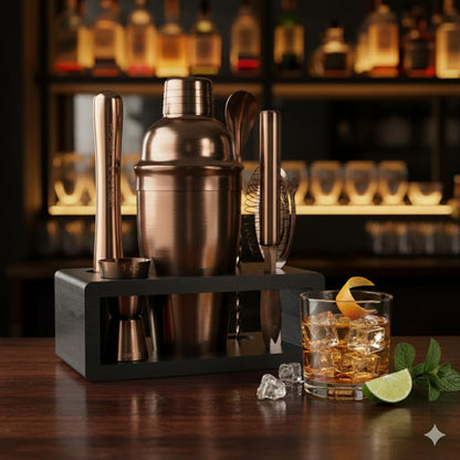 Highball & Chaser Cocktail Shaker Set: Bartender Kit for Home Bar Mixology Cocktail Bar Set Plus E-Book with 30 Recipes
