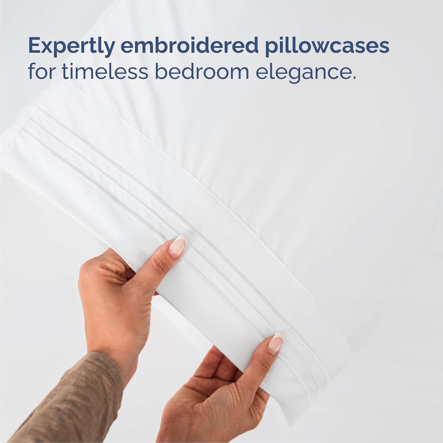 Queen Size 4-Piece Sheet Set | Skiennix Comfy Breathable Cooling Bed Sheets - Ultra-Soft, Deep Pockets, Wrinkle-Free - Hotel Luxury White
