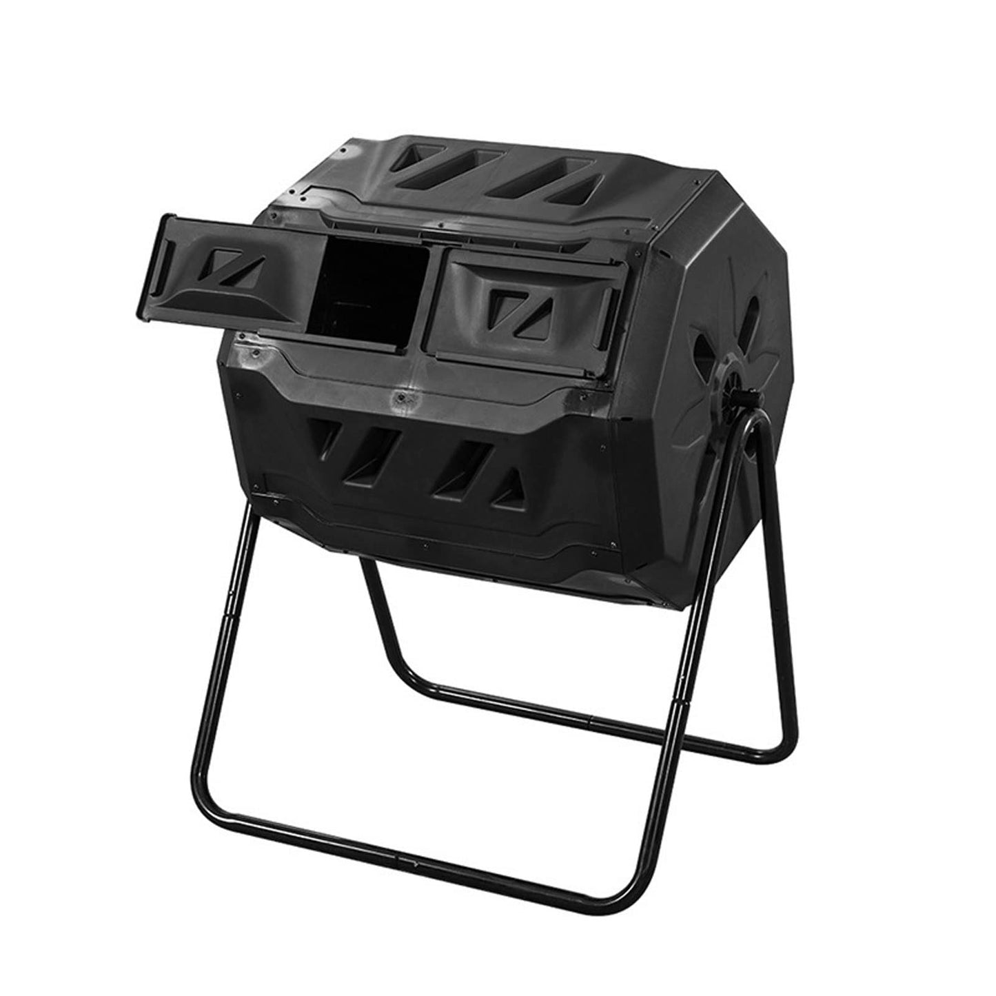 Kitchen Compost Bin, Outdoor Dual Chamber Tumbling Composter, Outdoor Rotating Compost Tumbler Bin for Garden, Kitchen, and Yard Waste, 160L/42Gallon,Indoor Compost Bin with Lid