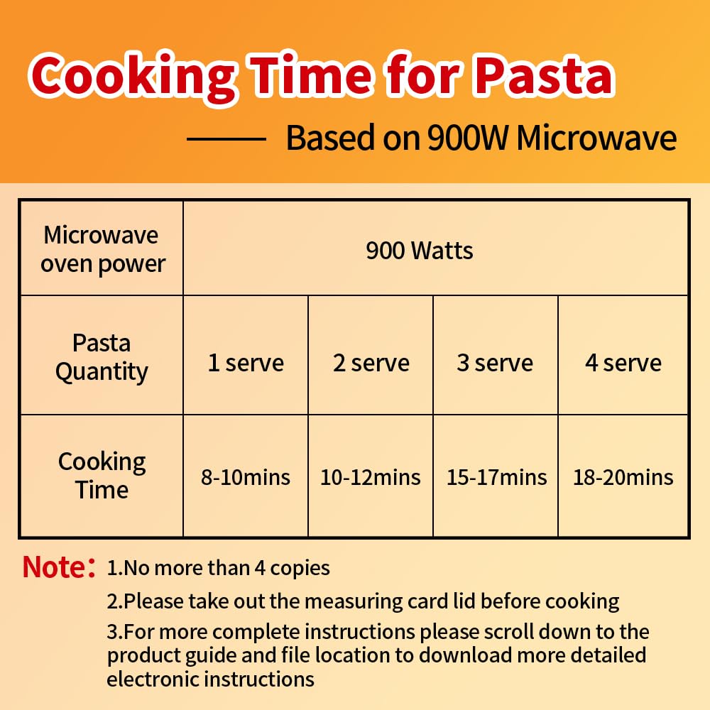 MUXIUNT Microwave Pasta Spaghetti Cooker Pot with Strainer Lid,Pasta Cooker in Microwave with Water Level and Spaghetti Portion Measuring Device,Dormitory Office Apartment Kitchen Essentials