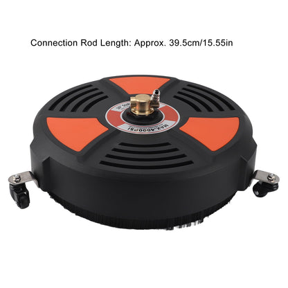 TRELVEX Pressure Washer Surface Cleaner, Universal 16 Inch Pressure Washer Attachment 4000PSI High Pressure Surface Cleaner with 1/4in Quick Connector for Floor Driveway Patio