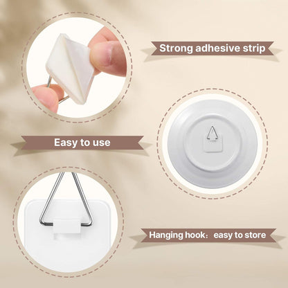Sawysine 40 Pack Invisible Adhesive Plate Hanger - Vertical Plate Holders for Pictures Wall Art Decor Supplies